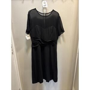 FAME & PARTNERS Sheer Detail Dress, SZ US 12, AU 16, NWOT, 1165